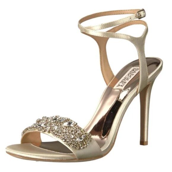 Badgley Mischka Hailey Embellished Strappy Sandals - Picture 7 of 13